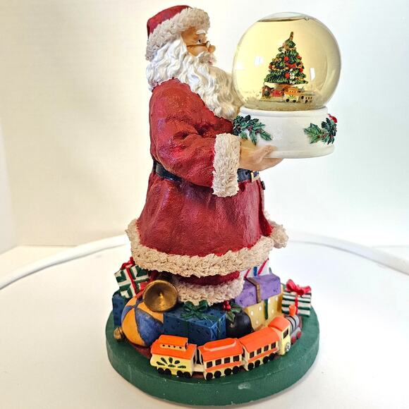 Pfaltzgraff Santa Holding Snow Globe Christmas Heritage Musical Figure 9" w/ Box - Picture 5 of 16